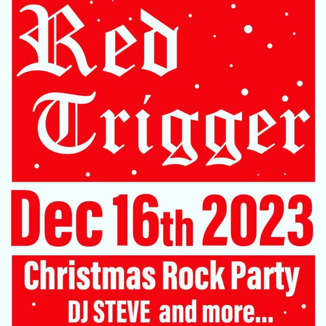 12月16日（土）
今年最後のライブです

メンバー編成はいつもと異なりますが、最初で最後の編成かと思うので楽しみにしてください🎸

猛練習中です🐗

僕ら以外にカバーバンドが2バンドと
DJ Steveも参加してくれますよ🥳

忘年会も兼ねて
是非遊びに来てください！

サルーーーしましょう🍾

Tin’s hall
20時スタート
No cover charge 

#salud 
#redtrigger 
#music 
#ロック 
#rockband
#天王寺 
#osaka 
#阿倍野 
#大阪 
#バンド
#japaneserock